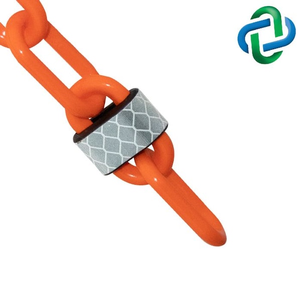 Reflective Plastic , 100 ft L, Orange