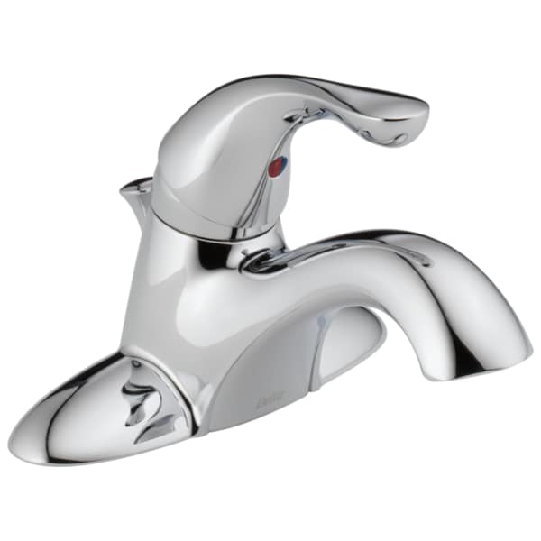 Single Handle Centerset Lavatory Faucet, 4" Mount, Chrome 3-hole 4" installation Hole
