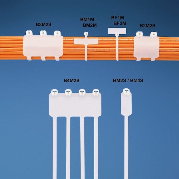 Cable Tie, 8 in L, 2 in Max Bundle Dia., Natural, Nylon 6/6, 50 lb Strength, 250 PK