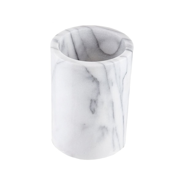 Marble Wine Server, White, 5 DiaX7" H