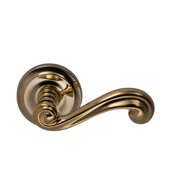 Lever 2-3/16" Rose Left Hand Single Dummy Unlacquered Bright Brass 55