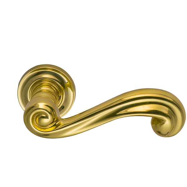 Lever 1-3/4" Rose Pass 2-3/8" BS T 1-3/8" Doors Bright Brass 55