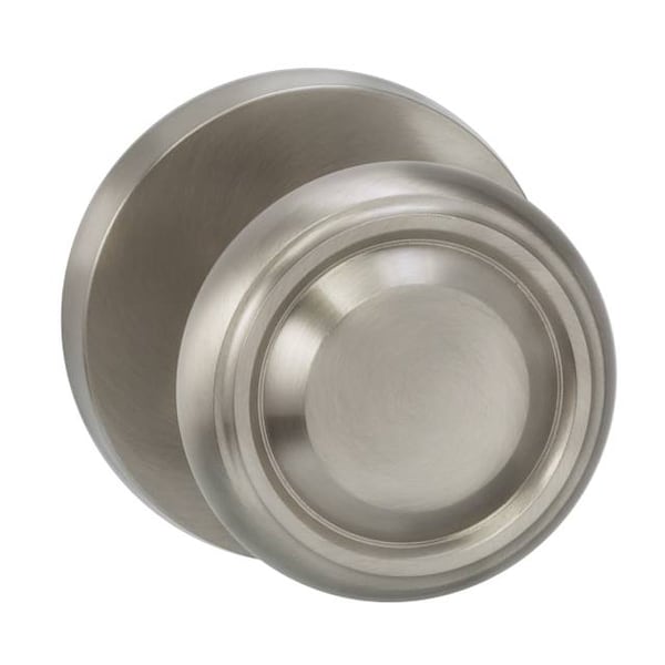 Passage 565 Knob Modern Rose, 2-3/4" Backset and T Strike Satin Nickel