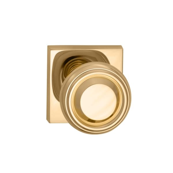 Single Dummy 565 Knob with Square Rose Bright Brass