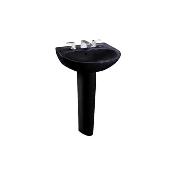 Supreme, 1Hole Lav, Ped Ebony, Single Hole Mount, Ebony 1 Hole