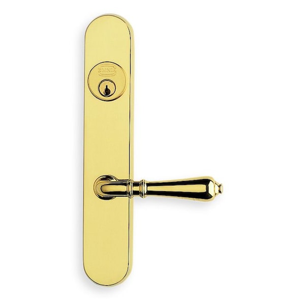 RH 752 LVR 65000 Narrow Plate Entry 2" Backset Mort Bright Brass