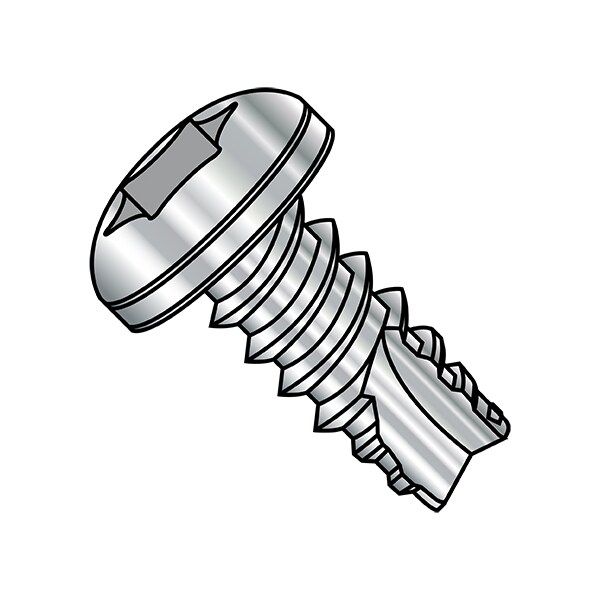 Thread Forming Screw, #8-18 x 3/4 in, Plain Steel Pan Head Torx Drive, 4000 PK