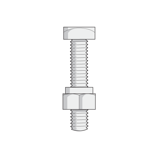 Bolt/Nut, 5/16", 18 X 1-1/4", PK50