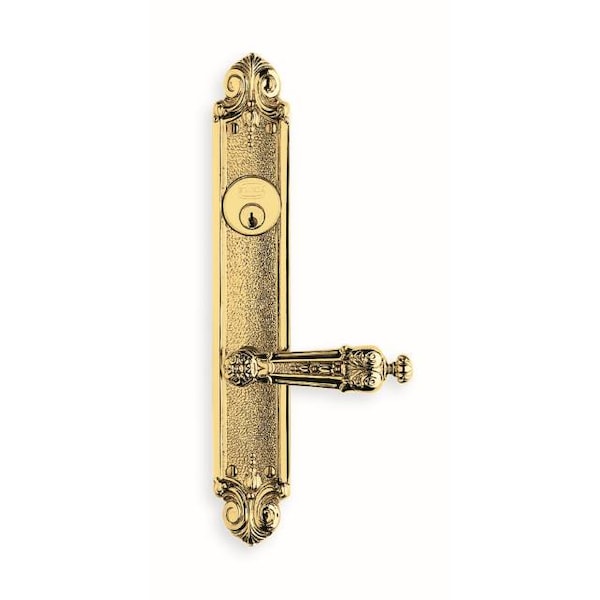 Lever 60000 Plates Entry LH 2" Backset Mortise Lock Bright Brass 231