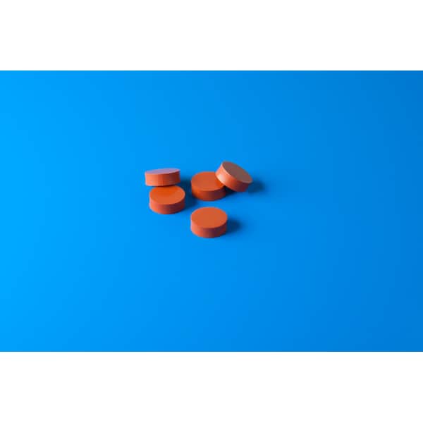 Dia. ThermoRed High Temp Ultra Low Bleed 3mm Thick Injection, PK25