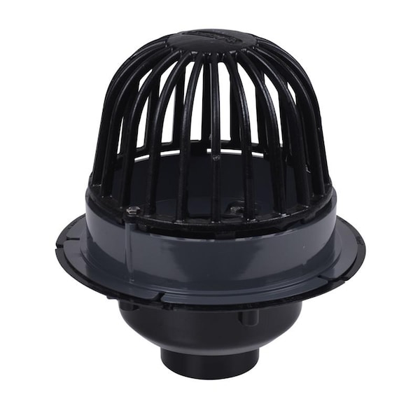 ABS Roof Drain 3", w/Cast Dom Dam