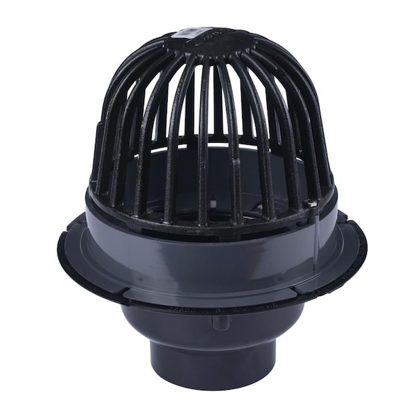 ABS Roof Drain 4", w/Cast Dom Dam