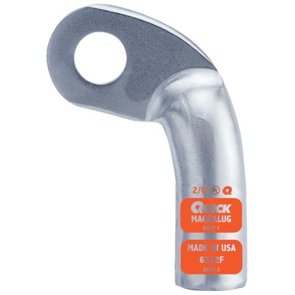 Elbow Magna Lug, 1 AWG Max, Copper, None, 50 PK