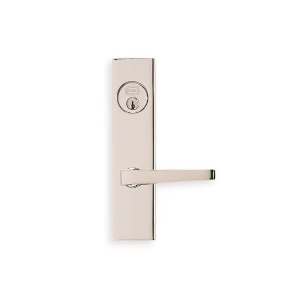 RH 36 LVR 64000 Narrow Plate SGL CYL 2" Backset Mort Bright Chrome