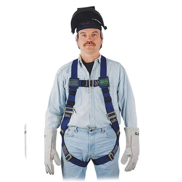 Welders Full Body Harness, 2XL, 400 lb., Side D-Ring