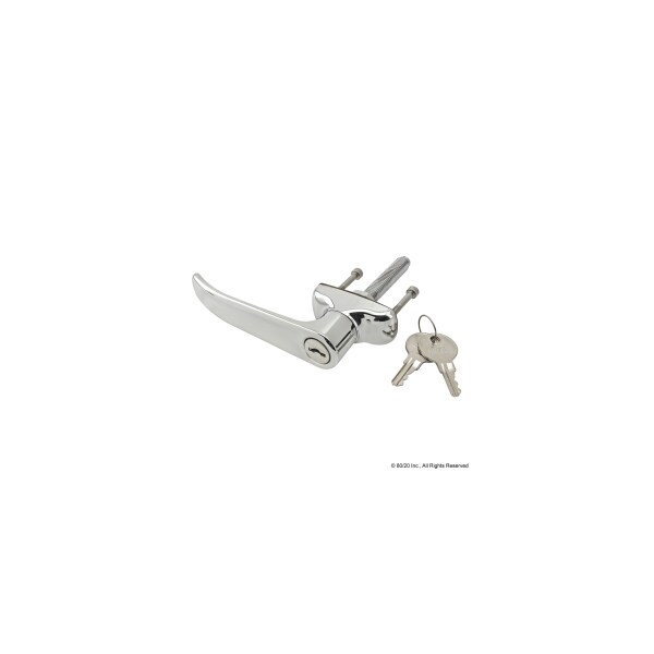 Chrome Furniture L-Handle - Locking