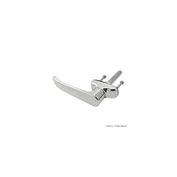 Chrome Furniture L-Handle - Non-Locking