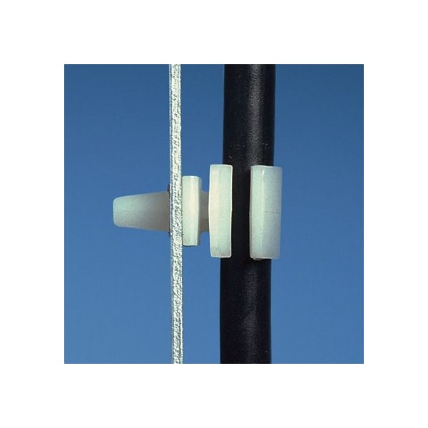Cable Clip, Nylon 6/6, 0.38 in Bundle Dia., Natural, 0.82 in L, 100 PK
