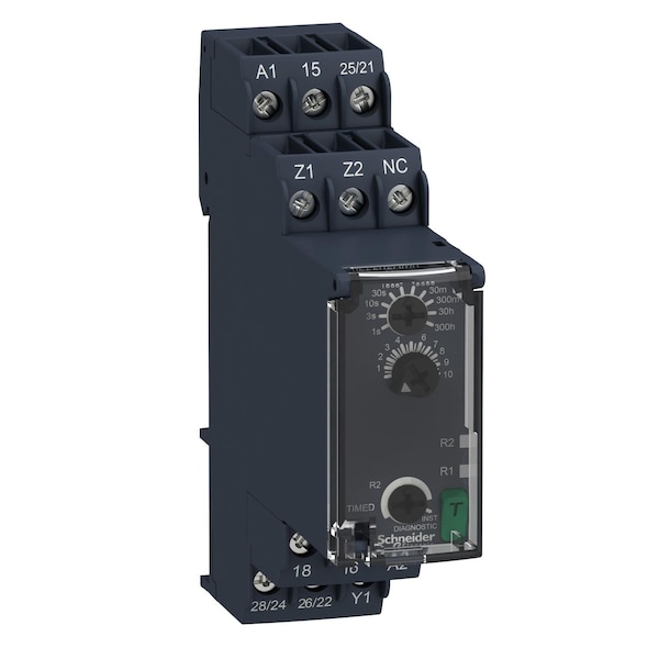 Time Delay Relay, On Delay, 1 Functions 24 to 240V AC/DC
