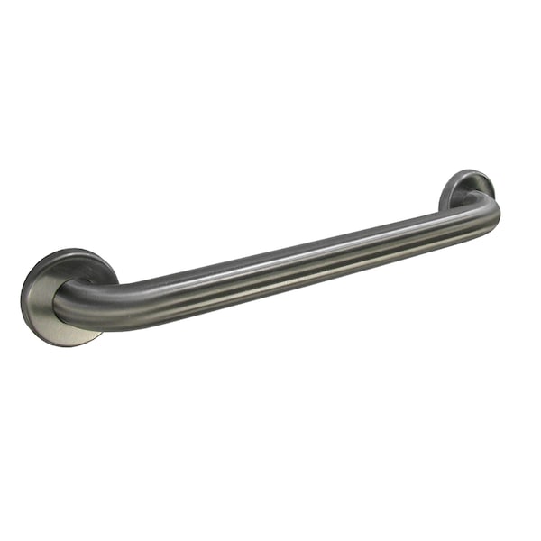 Straight Straight Grab Bar, 1-1/2" dia., 15-1/8" L, Stainless Steel, Satin