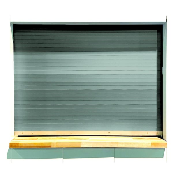 Painted Steel Counter Shutte, Grey, Heigh