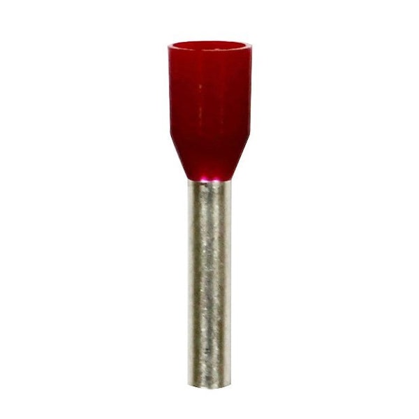 Wire Ferrule, Red, 16 AWG, 10mm, PK500