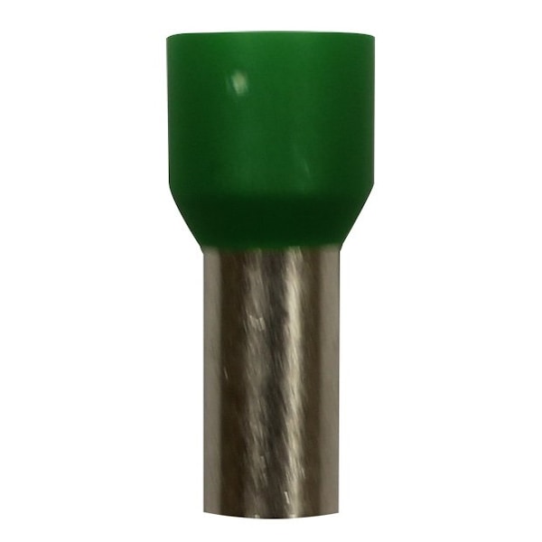 Wire Ferrule, Green, 6 AWG, 12mm, PK100