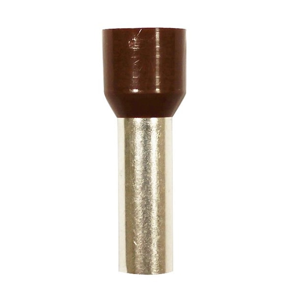 Wire Ferrule, Brown, 4 AWG, 22mm, PK50