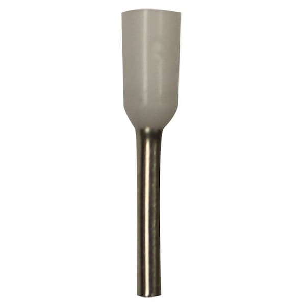 Wire Ferrule, White, 20 AWG, 8mm, PK500