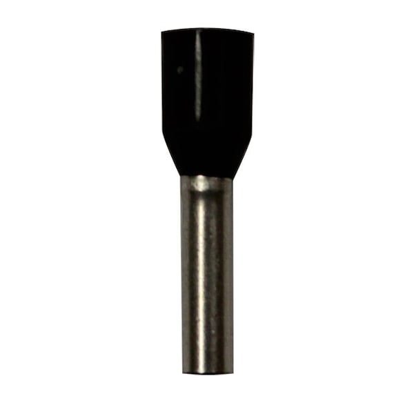 Wire Ferrule, Black, 16 AWG, 8mm, PK500