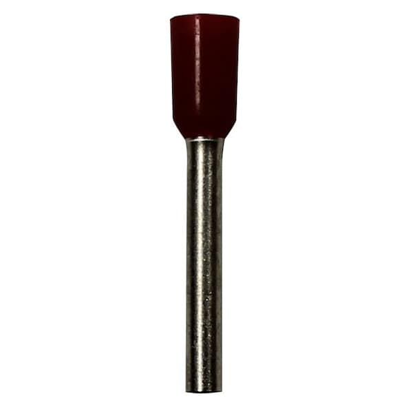 Wire Ferrule, Red, 18 AWG, 12mm, PK500