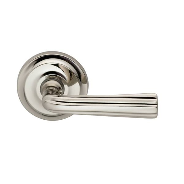 Lever 2-5/8" Rose Pass 2-3/8" BS T 1-3/4" Doors Bright Nickel 706