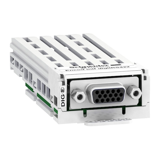 Digital encoder interface module, Altivar, 5 to 24V, with RS422 compatible, 1 female high density SUB D15 connector