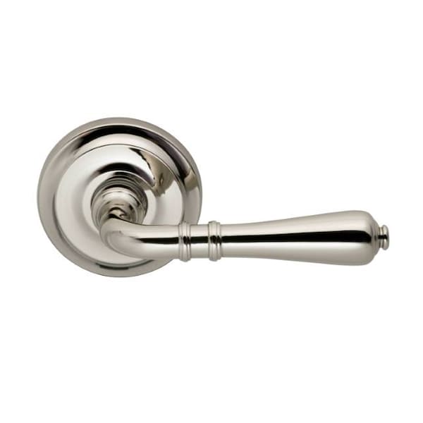Lever 2-5/8" Rose Pass 2-3/4" BS T 1-3/4" Doors Bright Nickel 752