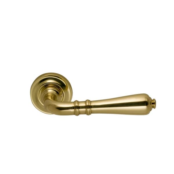 Lever 1-3/4" Rose Pass 2-3/4" BS T 1-3/4" Doors Bright Brass 752