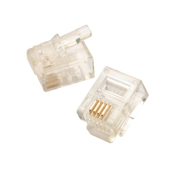 Modular Plug, 6P4C, Round Cable, PK1000