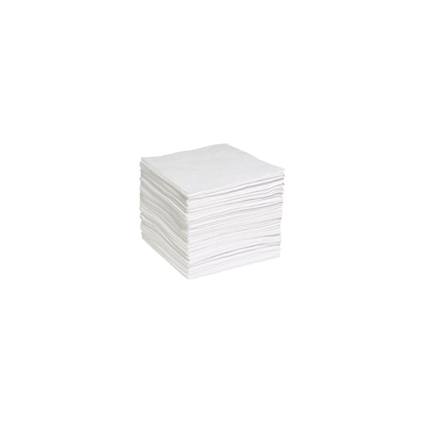 Sorbent Pad, Oil, 15 in x 19 in, White, 200 PK