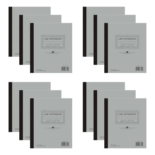 Carbonless Lab Notebooks, 4x4 Grap, PK12