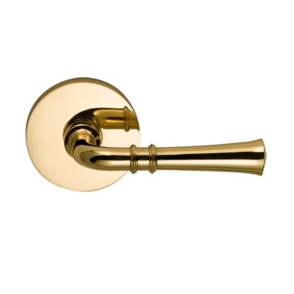 Lever Modern Rose Pass Lever 2-3/8" BS T Strike Bright Brass 785