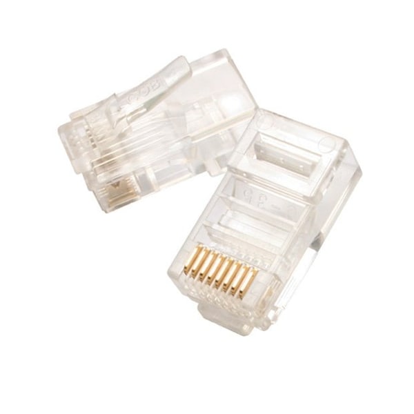 Modular Plug, Solid, 8P8C, Flat Cable, PK50