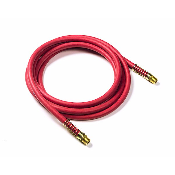 Air Hose Rubber, Spring, Red 12 ft.