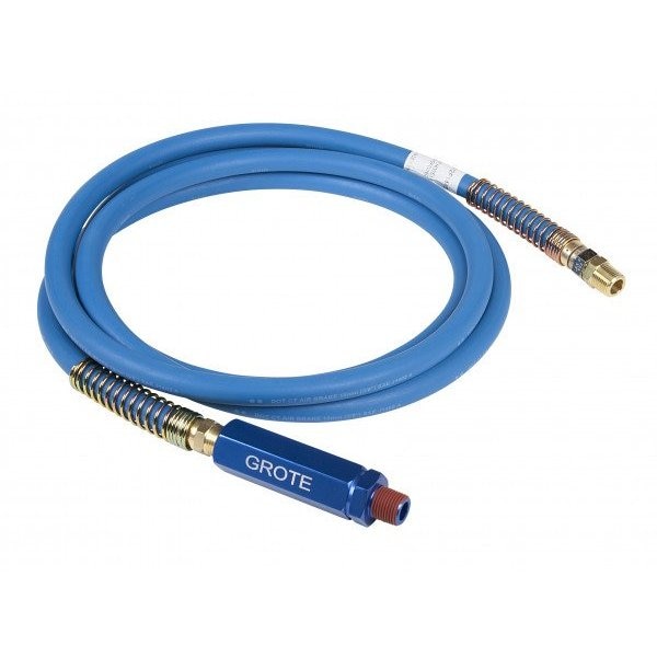 Rubber Air Hose 12 ft., Blue Anodized Gri