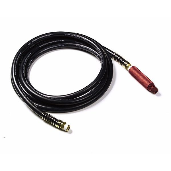 Rubber Air Hose 20 ft., Black, Red Anodize