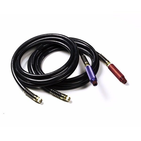 Rubber Air Hose 20 ft., Black, Red/Bl, PK2