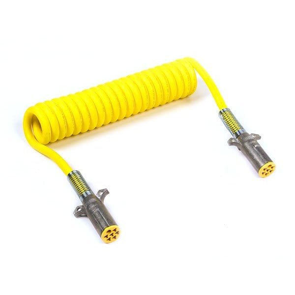 ISO Coiled Cord 15 ft., W 12" Lead, Yellow