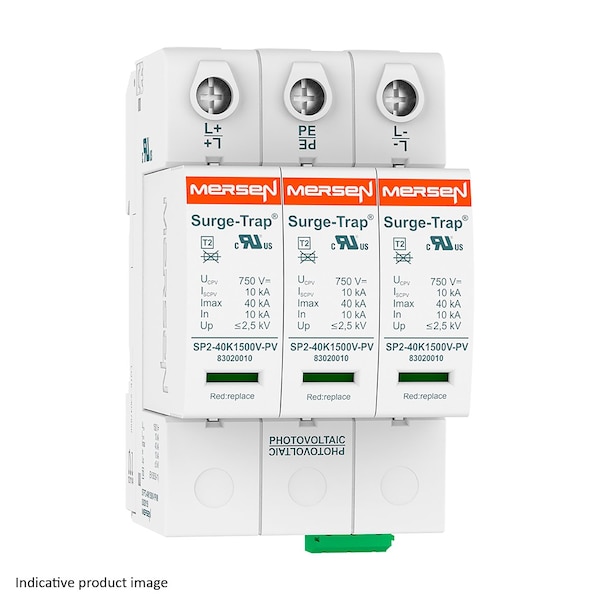 Surge Protection Device, 1000V DC, 3 Poles