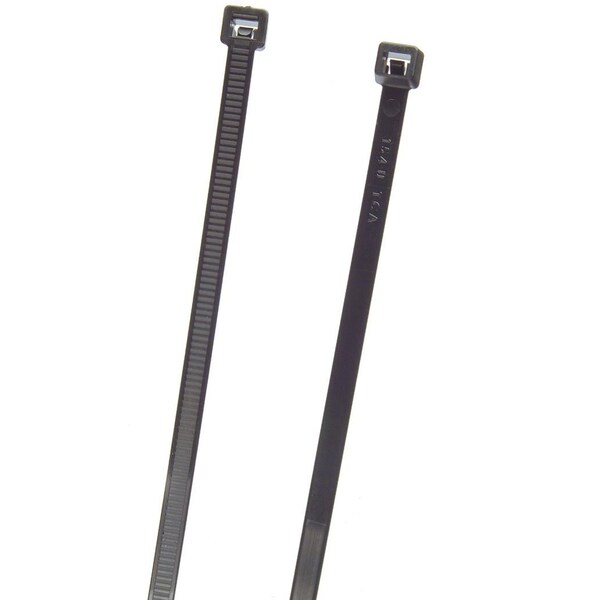 Standard Tie, Black, 15", 120lb., PK1000