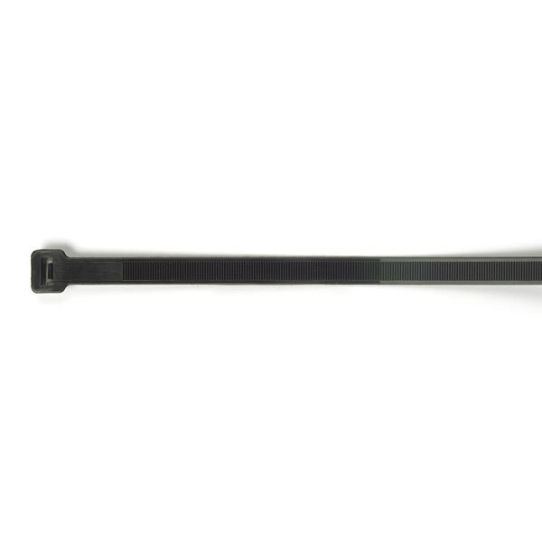 Wide Strap Tie, Black, 9.1", 120Lb, PK25