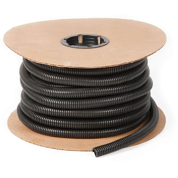 Split Flex Tubing Spool, Black, 3/4", 100ft