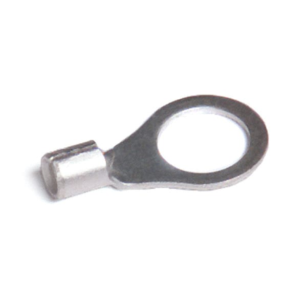 Ring Terminal, 5/16 in Stud Size, 600 V, Bare Insulated, 50 PK